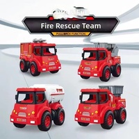 Ensemble de jouets pour enfants : Excavatrice d'ingénierie, Camion de pompiers, Voiture militaire à remonter – Vente en gros pour stands de rue, Petits cadeaux