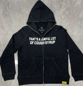 Felpa con cappuccio in strass di cotone 100% di alta qualità <span class=keywords><strong>Streetwear</strong></span> <span class=keywords><strong>abbigliamento</strong></span> da uomo che è un sacco di sciroppo per la tosse felpa con cappuccio per uomo - Product Image 2