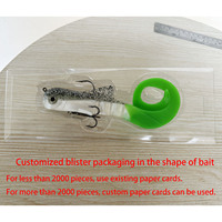 QT-P 30cm 115g Grande Taille Leurre de Pêche Souple à Longue Queue en Plastique Avec Hameçon et Wobblers