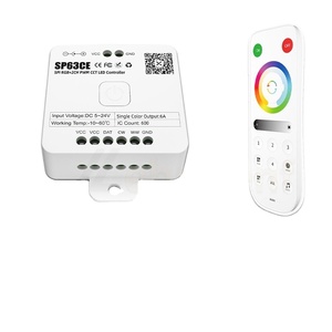 Spi rgbic 600 Pixels + PWM CCT 2CH LED dải linh hoạt điều khiển ánh sáng DC5-24V 12A thông minh Bluetooth âm nhạc Dimmer sp63ce RF từ xa - Product Image 1