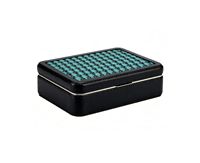 Étui de rangement multifonctionnel pour bijoux, en cuir rectangulaire, avec fermeture éclair, étui de protection pour bijoux T.Wing-PAK JB-4714