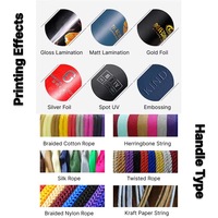 Sacs cadeaux et sacs fourre-tout en papier couché personnalisés avec poignées découpées pour l'emballage de cosmétiques, soins de la peau, huiles essentielles et perruques