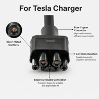 Adaptateur de rallonge pour chargeur de véhicule électrique Tesla NEMA 5-15P Gen 2, connecteur NEMA 5-15P Tesla, rallonge Tesla NEMA 5-15P