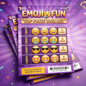 Wholesale Custom Funny Theme Print Lottery Tickets Supplier Digital Number Scratch and Win Instant Lottery Printing - Product Image 1