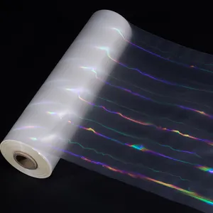 Flexography 26 Micron Small Dot Pattern Bopp Holograph Thermal Hot Lamination Onto Paper Film Roll Glossy For Packaging Products