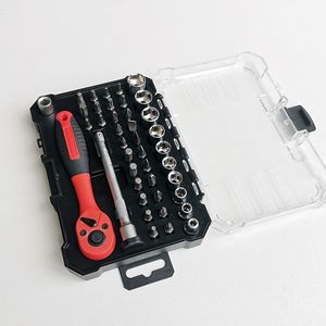 41 Piece Chrome Vanadium Steel Ratchet Wrench Set Metric Plastic Coated Handle Home Auto Repair Tools - Product Image 4