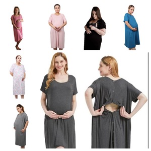 Venta al por mayor de fábrica/OEM: Ropa de maternidad posparto, camisón multifuncional para el período de confinamiento, camisón de <span class=keywords><strong>lactancia</strong></span> con botones. - Product Image 1