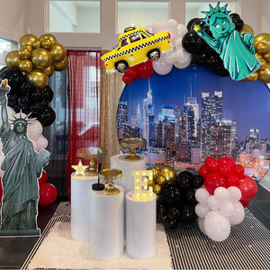 Ballons CYmylar New York en feuille de pomme Statue de taxi jaune de ballons en mylar hélium de Laberty pour la décoration de fête de NYC - Product Image 6