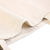 Sac de courses en coton réutilisable de taille moyenne, imprimé sur mesure par sérigraphie, en toile organique unie, avec poignées, motif lettres, pour logo, en gros