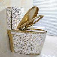 Toilette en or Offre Spéciale du Moyen-Orient toilette de luxe en céramique électrolytique Super tourbillon économie d'eau et Anti-odeur