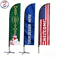 Bannières promotionnelles de drapeaux avec l'impression faite sur commande de logo