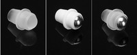 Lanjing Vente en gros 5ml 10ml Bouteille à rouleaux d'huile essentielle transparente givrée Récipient à bille vide noir avec bouchon à vis