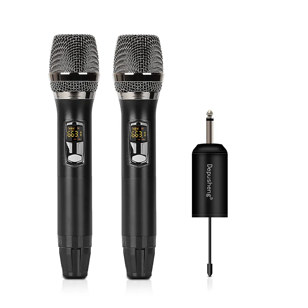 Depusheng OEM W5 Handheld Wireless Microphone Karaoke Microphones With Receiver