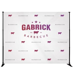 Customizable Washable Polyester <b>Step</b> and Repeat Backdrop with Zipper Closure for Events - Product Image 1