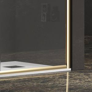 Box Doccia Angolare Scorrevole Kamalu KE-4000G 80x110 Oro Opaco - Product Image 5
