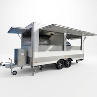 Remorque de restauration rapide multi-services SL-6Z en acier inoxydable et aluminium pour glaces, hot-dogs et snacks