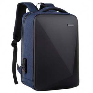 Sac à dos pour ordinateur portable pour hommes, antivol, personnalisé, tendance, en EVA rigide, avec chargeur USB, serrure à code, étanche, pour affaires - Product Image 3