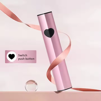 Lampe UV+LED portable 3W sans fil, double lumière, mini, en forme de cœur, avec strass, rechargeable par USB, alimentée par batterie, pour séchage rapide des ongles en gel