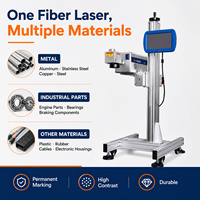 Machine de codage laser à fibre 20W 30W 50W pour ligne d'embouteillage de bière, système de marquage en ligne de date et de code de lot DXF JPEG PLT CE ISO
