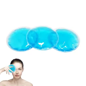 Offerta di fabbrica impacchi caldi freddi di buona qualità confezione di ghiaccio a forma di cerchio cuscinetti in Gel morbido in PVC trasparente con etichette personalizzate