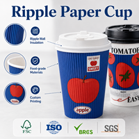 Vaso de Papel Kraft para Café, Té Helado, Jugos y Bebidas para Llevar, Extra Moderno, Exquisito, Certificado para Uso Alimentario, Libre de BPA, No Tóxico