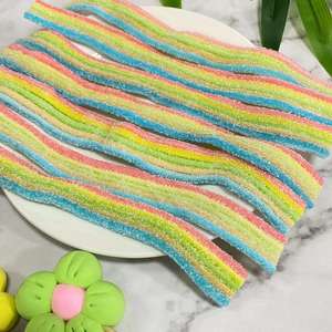 Usine directe 1kg en vrac Chewy Gummy <span class=keywords><strong>Sour</strong></span> Belt Candy Halal aromatisé au sucre <span class=keywords><strong>fruit</strong></span>é - Product Image 5