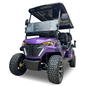 รถกอล์ฟแบบคลาสสิก4 + 2ที่นั่งที่ทันสมัยแบตเตอรี่ลิเธียม36V เชื้อเพลิงไฟฟ้าขายส่งรถกอล์ฟล่าสัตว์ - Product Image 1