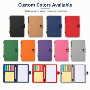 Set de Cuaderno de Notas Adhesivas de Papel Kraft con Logotipo Personalizado, con Bolígrafo, Bloc de Notas Ecológico con Botón a Presión, para Regalo Promocional al por Mayor - Product Image 3