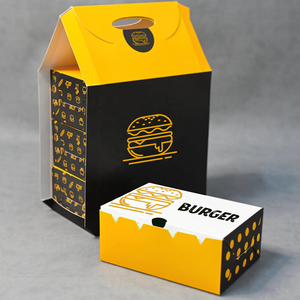 Caja para Hamburguesa Personalizable y Biodegradable para Restaurante, Empaque para Llevar - Product Image 1