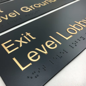 Plaque de porte personnalisée en acrylique avec numéro en braille, plaque ADA, plaque en acier inoxydable gravée, numéro de chambre, numéro d'<span class=keywords><strong>appartement</strong></span>, enseignes en braille bon marché - Product Image 2