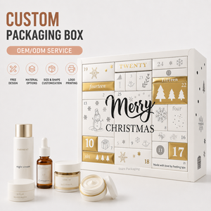 Calendrier de l'Avent 2026 personnalisé en feuille <span class=keywords><strong>d</strong></span>'<span class=keywords><strong>or</strong></span>, boîte pliable vide pour cosmétiques, bijoux, bonbons, cadeaux - Product Image 1