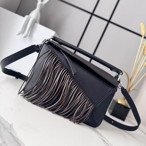 Bolso Bandolera Pequeño de Estilo Nacional para Niñas, de Cuero Genuino Suave, con Cierre, Duradero, Portátil, con Borlas - Product Image 4