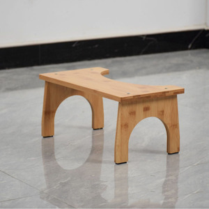 <b>Bamboo</b> And Nanmu Wood Folding Toilet <b>Stool</b> 29.5X26.5X15.8Cm Space Saving Minimalist Design For Adults And Children - Product Image 2