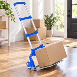 Lightweight Heavy Duty Aluminum Folding Hand <b>Cart</b> 2-Wheel Platform Trolley OEM for Shopping Outdoor Moving <b>Tool</b> Transport - Product Image 1