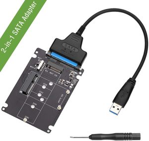อะแดปเตอร์ MSATA เป็น B Key M.2 SSD การ์ด NGFF USB Converter สำหรับ MSATA+M.2 2 in 1 HDD Riser M.2 NGFF หรืออะแดปเตอร์ MSATA เป็น SATA 3.0 - Product Image 5