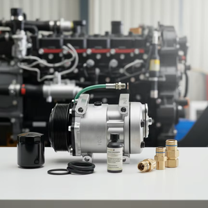 Pièces détachées pour excavatrice, compresseur de climatisation pour excavatrice, compresseur de climatisation 12V 299-2212 pour JCB220 - Product Image 1