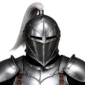 Ensemble complet d'armure de chevalier médiéval gothique 3D en acier inoxydable plaqué argent, style antique, costume de cosplay de collection - Product Image 2