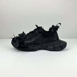 Baskets décontractées pour femmes de haute qualité, chaussures de marche tendance avec fermeture élastique et nœud décoratif, couleurs mélangées, styles tendance 2026 - Product Image 1