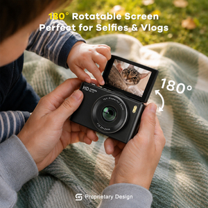 <span class=keywords><strong>Enregistreur</strong></span> numérique 4K UHD 48MP AF avec écran rotatif 2,4 pouces, zoom 16X, lecteur <span class=keywords><strong>MP3</strong></span>, jeux, dispositif anti-tremblement pour étudiants, <span class=keywords><strong>YouTube</strong></span>, Vlog - Product Image 5