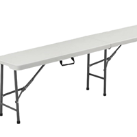 Banc pliable en deux de 6 pieds en plastique de haute qualité pour l'intérieur ou l'extérieur à vendre