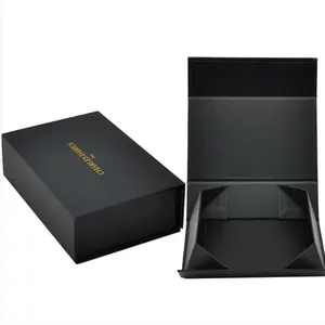 Impresión personalizada de lujo Cartón gris Ropa Zapatos Perfume Lápiz labial Cosméticos Embalaje rígido Caja magnética plegable Caja plegable
