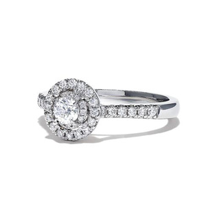Anello a Doppio Strato con Cristalli Incastonati per Donne, Elegante Accessorio Minimalista per Uso Quotidiano e Feste - Product Image 1