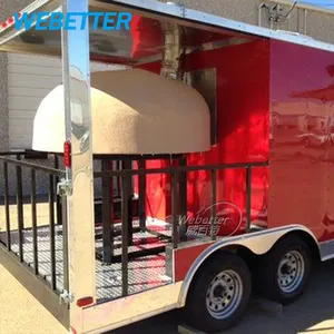 Webetter - Trailer de comida para churrasco quadrado, trailer personalizado para pizza e cachorro-quente, trailer de comida totalmente equipado com varanda