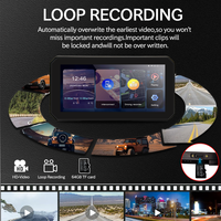 Lecteurs DVD pour moto 6 pouces 1080P, écrans embarqués, étanches, système Android, équipement d'affichage de sécurité avec stockage 64 Go