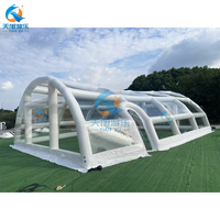 Tente de réception gonflable transparente en PVC, étanche et hermétique, à simple couche, grande capacité pour événements extérieurs, 6-8 personnes