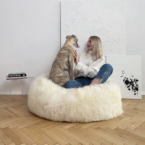Cama de perro de algodón <span class=keywords><strong>PP</strong></span> de espuma viscoelástica suave y cómoda de felpa redonda - Product Image 2