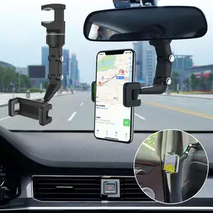 Suporte de montagem para espelho retrovisor do carro, novo suporte universal ajustável para celular, 2023