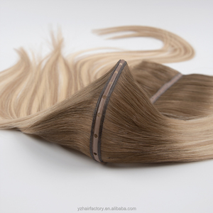 Croppable Double Drawn Butterfly Weft Human Hair Extensions Invisible Bead Weft Quick To Wear - Product Image 2