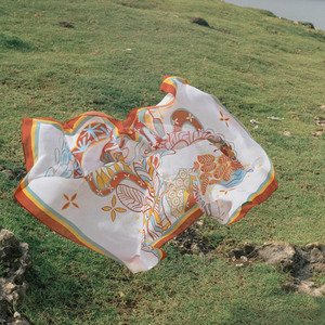 Vendita calda alla moda usignolo e sciarpe con stampa di Rose sciarpa per la testa avvolge sciarpa per capelli in seta di gelso da donna - Product Image 5