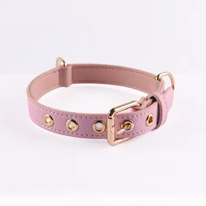 <span class=keywords><strong>Collar</strong></span> de cuero PU para mascotas, <span class=keywords><strong>Collar</strong></span> de perro pequeño con bloques de color, <span class=keywords><strong>Collar</strong></span> de cuello de perro mediano a grande, minimalista transfronterizo - Product Image 3